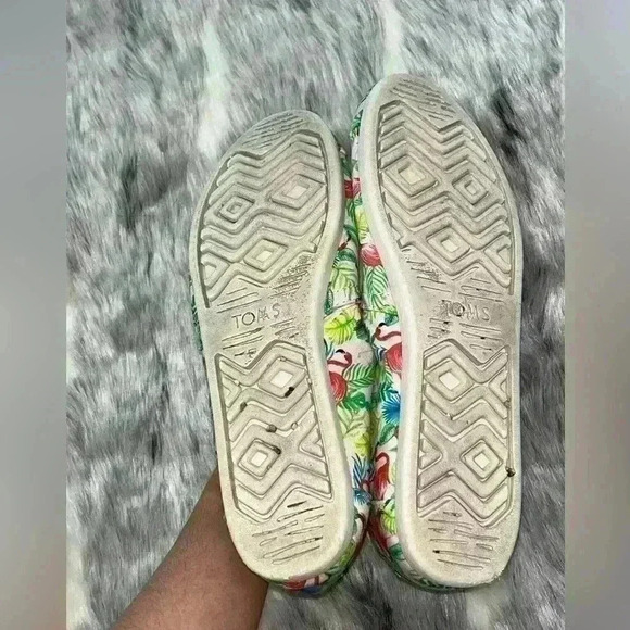 Toms X Paper Source Limited Edition Women’s Alpargata Shoe Sz 9.5 W flamingo 🦩 - Picture 4 of 7